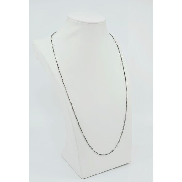 David Yurman .925 Sterling Silver 1.7mm Round Box Chain Necklace - 26" Length - Picture 5 of 13